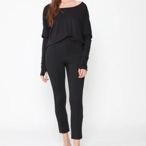Ripley Radar LA Black Ponte Knit Slim Leg Pant
